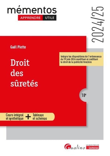 Droit des sûretés. Edition 2024-2025