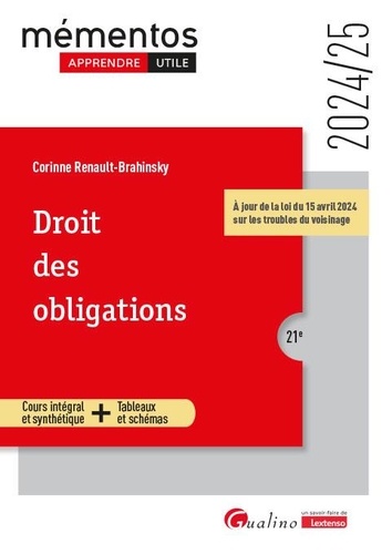 Droit des obligations. Edition 2024-2025