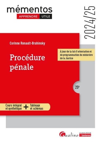 Procédure pénale. Edition 2024-2025