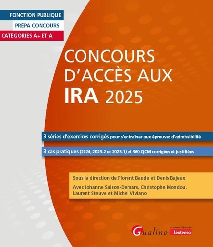 Concours d'accès aux IRA Catégories A+ et A. Edition 2025