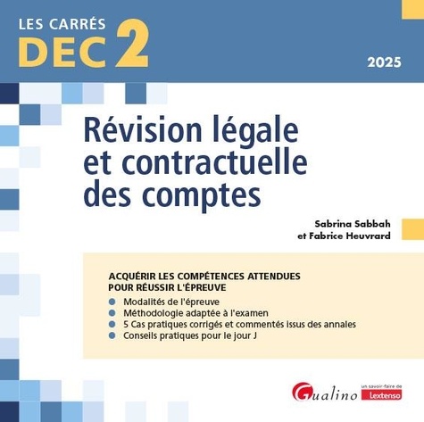 Révision légale et contractuelle des comptes DEC 2