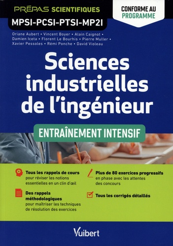 Sciences industrielles de l'ingénieur MPSI-PCSI-PTSI-MP2I. Entraînement intensif