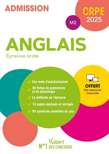 Anglais CRPE. Epreuve oral, Edition 2025