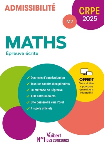 Maths épreuve écrite Maths CRPE M2. Edition 2025