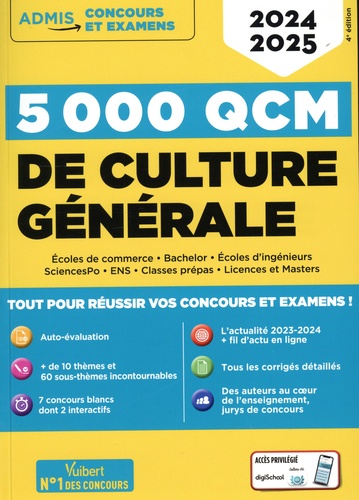 5000 QCM de culture générale. Edition 2024-2025