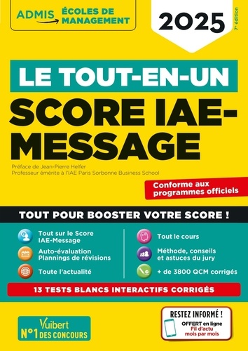 Le tout-en-un Score IAE-Message. Edition 2025