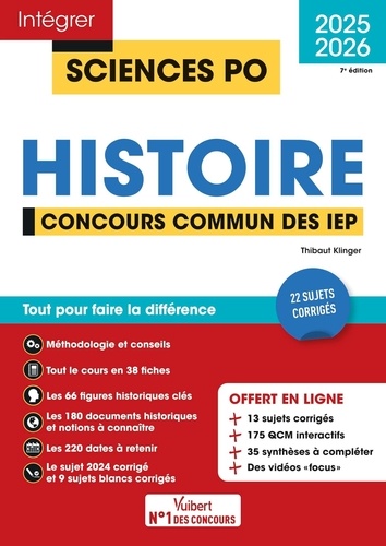 Histoire. Concours commun des IEP, Edition 2025-2026