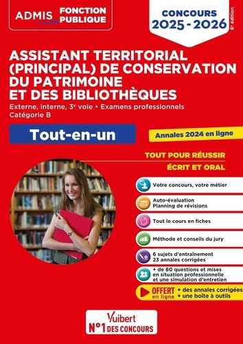 Assistant territorial (principal) de conservation du patrimoine et des bibliothèques Tout-en-un. Edition 2025-2026