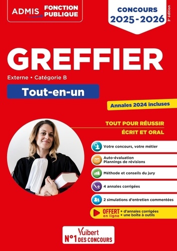 Concours Greffier Tout-en-un. Externe, catégorie B, Edition 2025-2026