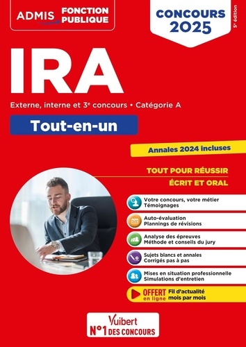 IRA. Méthode et entraînement, externe, interne et 3e concours - Catégorie A, Edition 2025