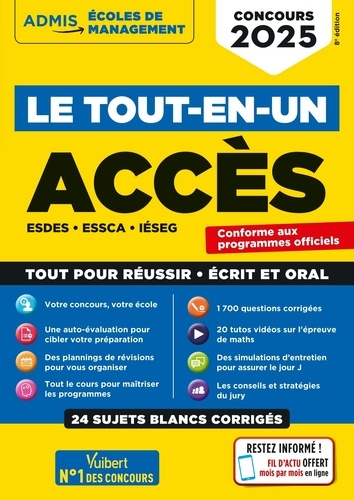 Le tout-en-un ACCES, ESDES, ESSCA, IESEG. Edition 2025