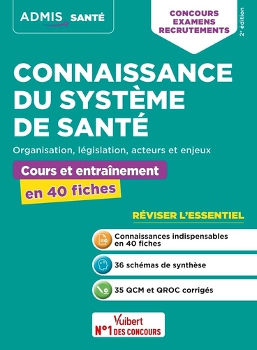 Connaissance du système de santé. Organisation, législation, acteurs et enjeux. Cours et entraînement en 40 fiches, 2e édition