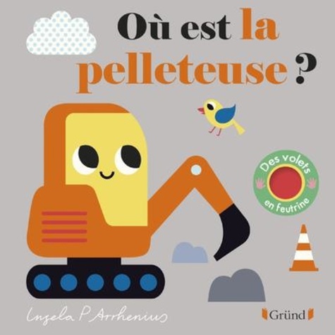 Où est la pelleteuse ? Avec des volets en feutrine et un miroir