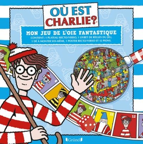 Où est Charlie ? Mon jeu de l'oie fantastique - Avec 1 plateau recto/verso, 1 livret de règles du jeu, 1 dé à monter soi-même, 1 poster recto/verso et 12 pions