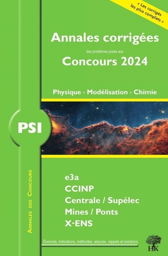 Physique Modélisation Chimie PSI. Edition 2024