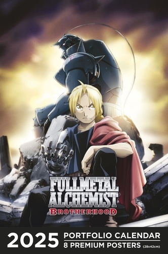 Portfolio calendar Fullmetal Alchemist Brotherhood. 8 premium posters, de janvier à décembre, Edition 2025