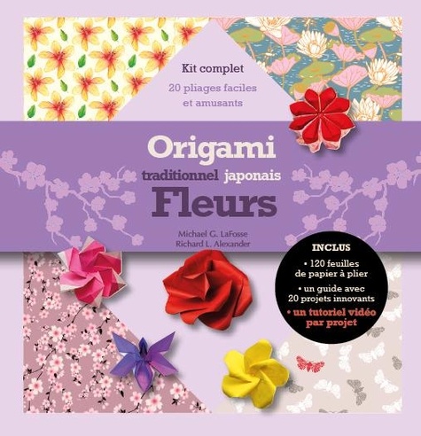 Origami traditionnels japonais Fleurs. Kit complet - 20 pliages faciles et amusants