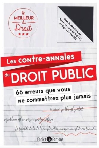 Les contre-annales du droit public. 66 erreurs que vous ne commettrez plus jamais