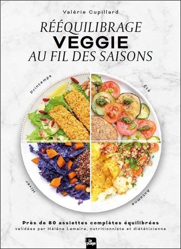 Rééquilbrage veggie au fil des saisons. Près de 80 assiettes complètes équilibrées validées par Hélène Lemaire, nutritionniste et diététicienne