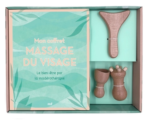 Mon coffret massage du visage. Le bien-être par la madérothérapie. Avec 1 gua sha, 1 cloche de massage, 1 coupe champignon et 1 livre