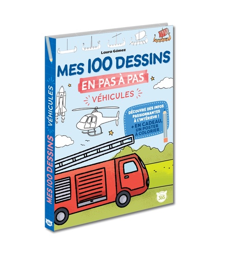 Mes 100 dessins en pas à pas. Véhicules