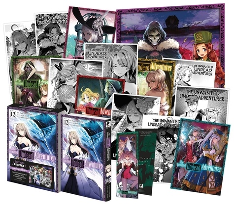 The Unwanted Undead Adventurer Tome 12 : Coffret avec 1 jaquette réversible, 13 cartes postales, 1 marque-page et 1 poster. Edition limitée