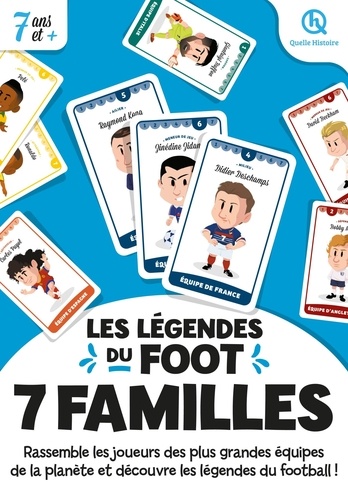 7 familles Les légendes du foot. Rassemble les joueurs des plus grandes équipes de la planète et découvre les légendes du football !