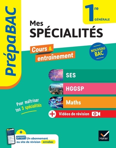 Mes spécialités 1re générale. SES - HGGSP - Maths + vidéos de révision