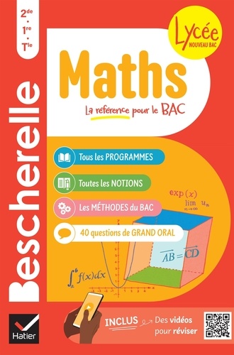 Maths 2de, 1re, Tle. Toutes les notions de maths des programmes du lycée