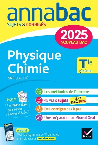 Physique-Chimie spécialité Tle générale. Sujets & Corrigés, Edition 2025