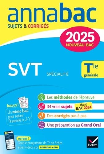 SVT spécialité Tle générale. Sujets & Corrigés, Edition 2025