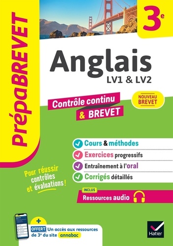 Anglais 3e. cours, méthodes & entraînement