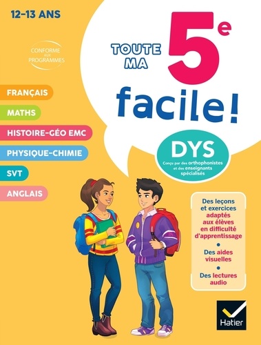 Toute ma 5e facile ! [ADAPTE AUX DYS