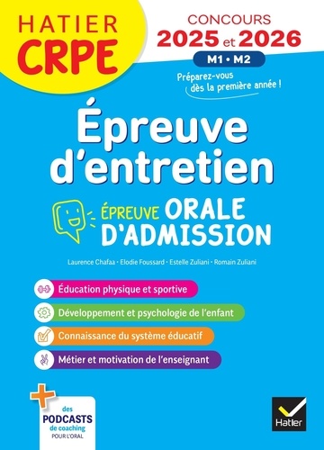 Epreuve orale d'admission CRPE. Education physique et sportive, Connaissance du système éducatif - Motivation du candidat et mises en situation professionnelle, Edition 2025-2026