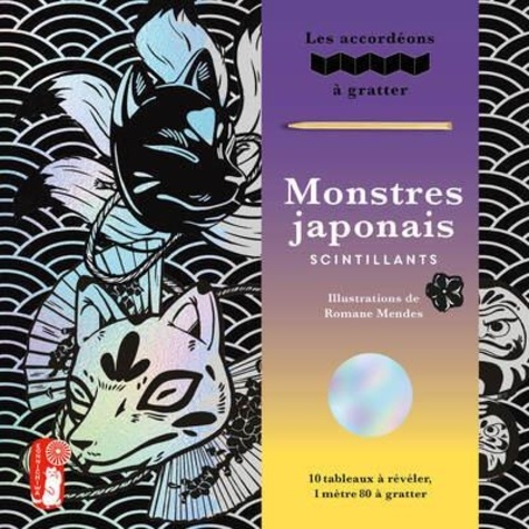 Monstres japonais scintillants. 10 tableaux à révéler, 1 mètre 80 à gratter