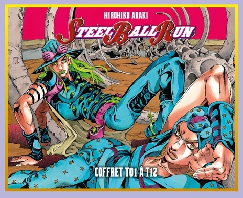 Jojo's bizarre adventure - Steel Ball Run Intégrale : Coffret Tomes 1 à 12. Inclus un poster recto-verso