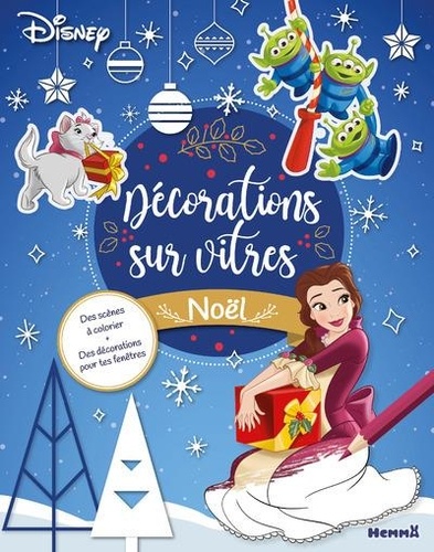 Décorations sur vitres Noël. Des scènes à colorier + Des décorations pour tes fenêtres