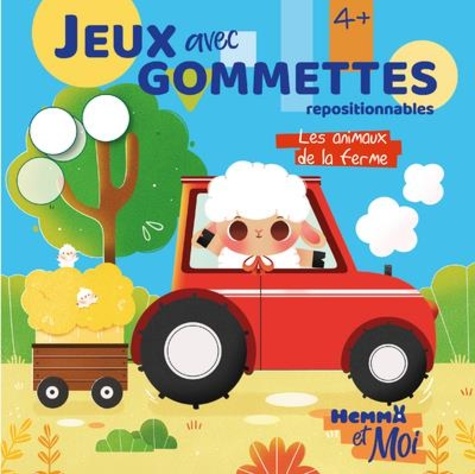 Les animaux de la ferme. Jeux avec gommettes repositionnables