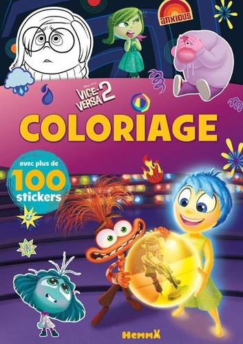 Disney Pixar Vice-versa 2. Coloriage avec plus de 100 stickers