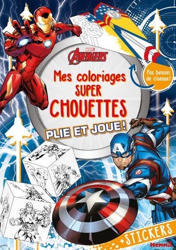 Mes coloriages super chouettes Marvel Avengers. Plie et joue !