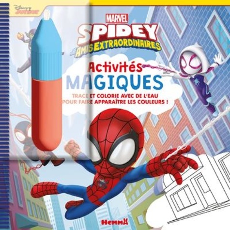 Activités magiques Spidey et ses amis extraordinaires. Trace et colorie avec de l'eau pour faire apparaître les couleurs ! Avec 1 feutre à eau