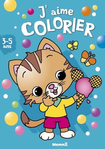 J'aime colorier (Chat et glace)