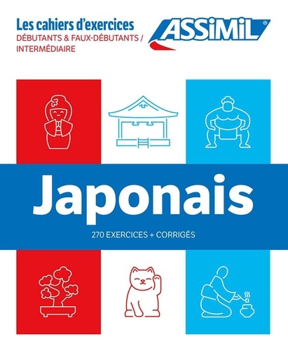 Coffret Japonais 270 exercies + corrigés en 2 volumes. Débutants et faux débutants/intermédiaire