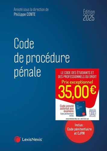 Code de procédure pénale. Edition 2025