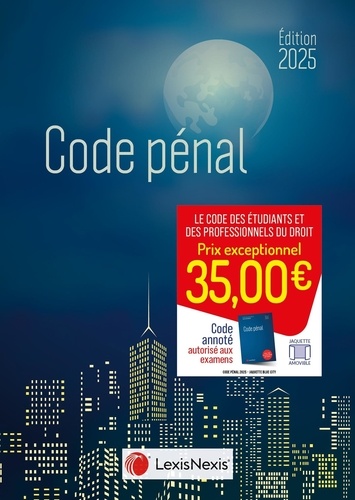 Code pénal. Jaquette Blue city, Edition 2025