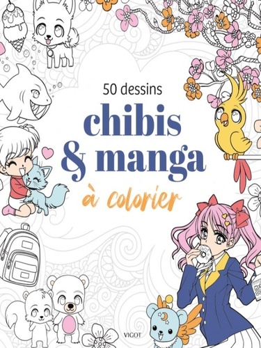 50 dessins chibis & manga à colorier