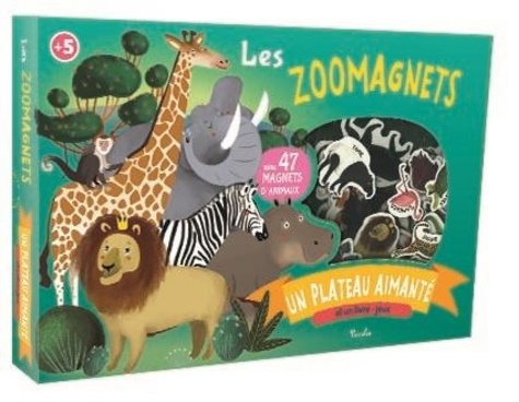 Les Zoomagnets. Avec 47 magnets d'animaux, 1 plateau aimanté et 1 livre-jeux