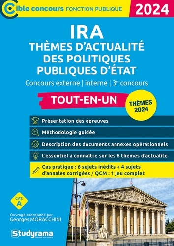 Concours des IRA Thèmes d’actualité des politiques publiques d’État. Concours externe Concours interne 3e concours, Edition 2024