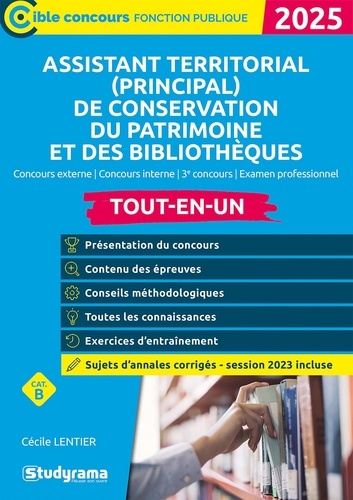 Assistant territorial (principal) de conservation du patrimoine et des bibliothèques. Tout-en-un, Edition 2025