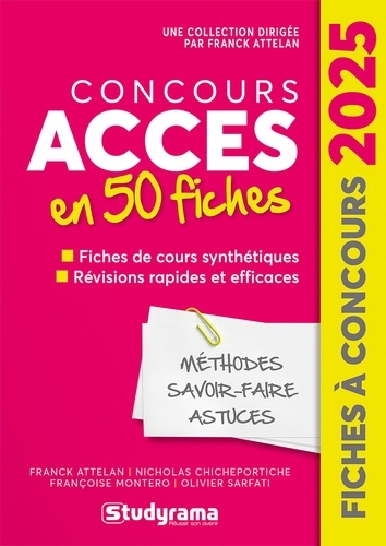 Concours ACCES en 50 fiches. Méthodes, savoir-faire et astuces, Edition 2025